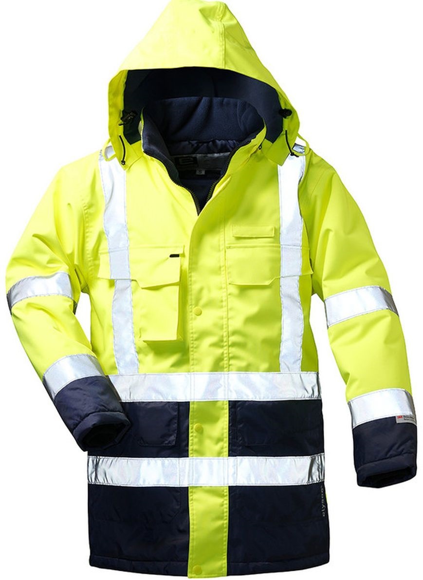 elysee 23422 JANNIS Warning protection parka bright yellow/marine