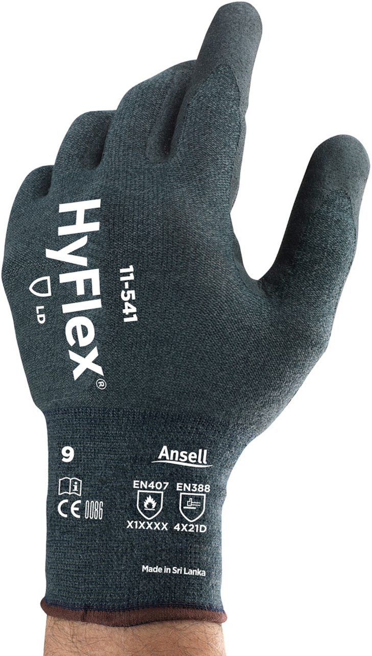 HyFlex_11-541_Side_EMEA_WhiteJMpz56BGBYpcYkYNHLNRf7BCJQ Ansell HyFlex 11-541 Nitril-Schnittschutzhandschuhe Level D