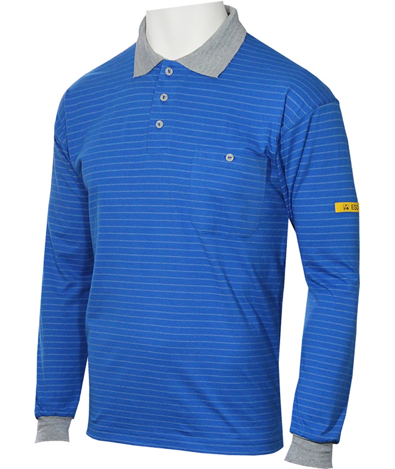 HB CONDUCTEX Cotton Knit Herren ESD-Poloshirt Langarm 08011 86008 000