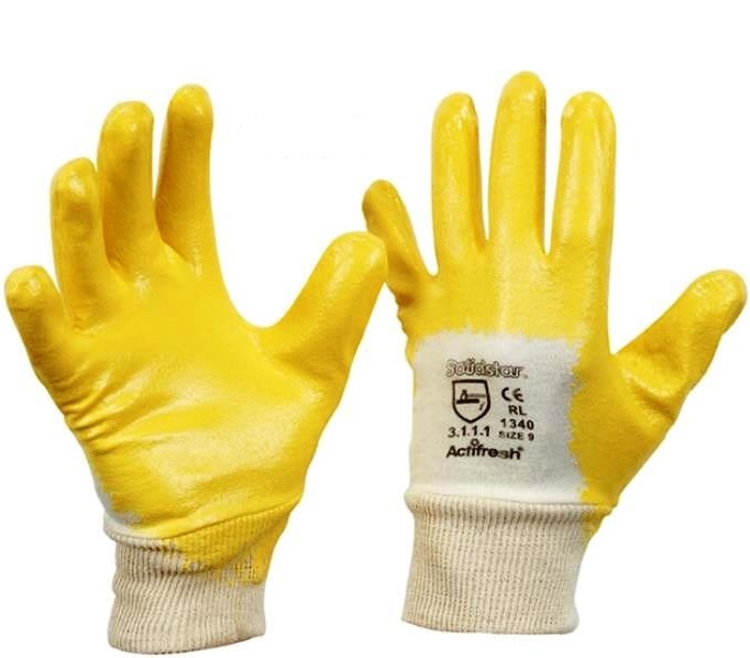 rl-1340 Solidstar 1340 Cotton gloves with nitrile coating Nitrile yellow
