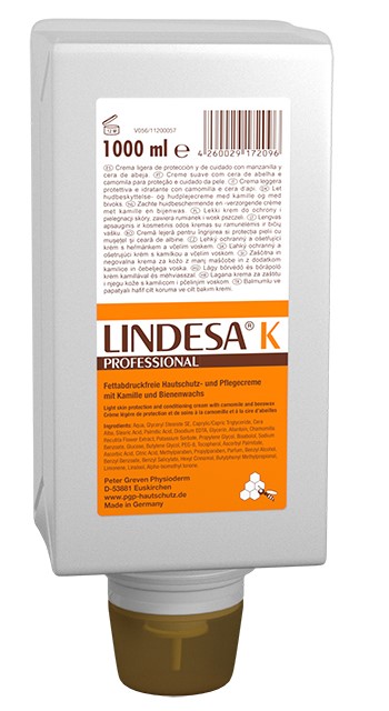 Greven Skin protection care cream Lindesa K Professional 1 litre bottle