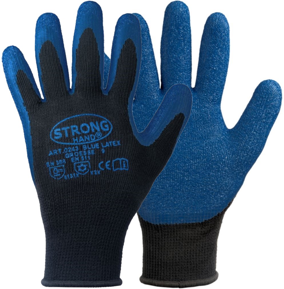 Stronghand 0243 Blue Latex cold protection gloves up to -30 °C