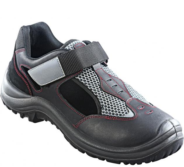 Bullstar 2464 safety sandal S1 SRC black-grey