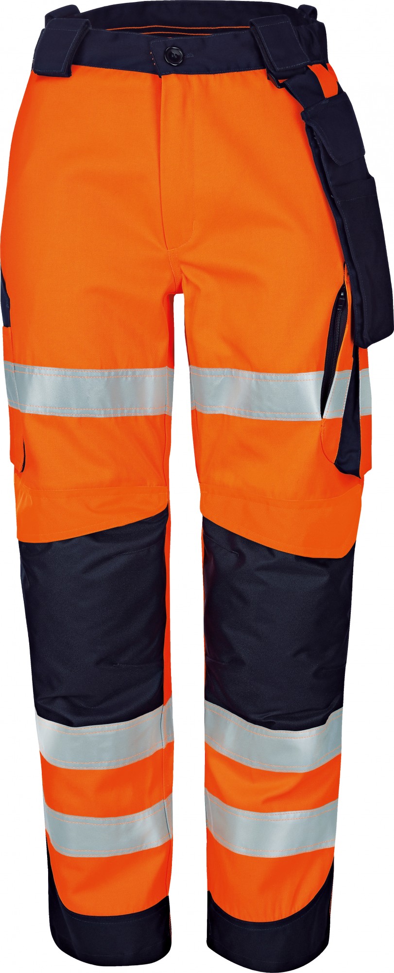VWTC113O Vizwell VWTC113O Warnschutz Kontrast Bundhose leuchtorange-marine