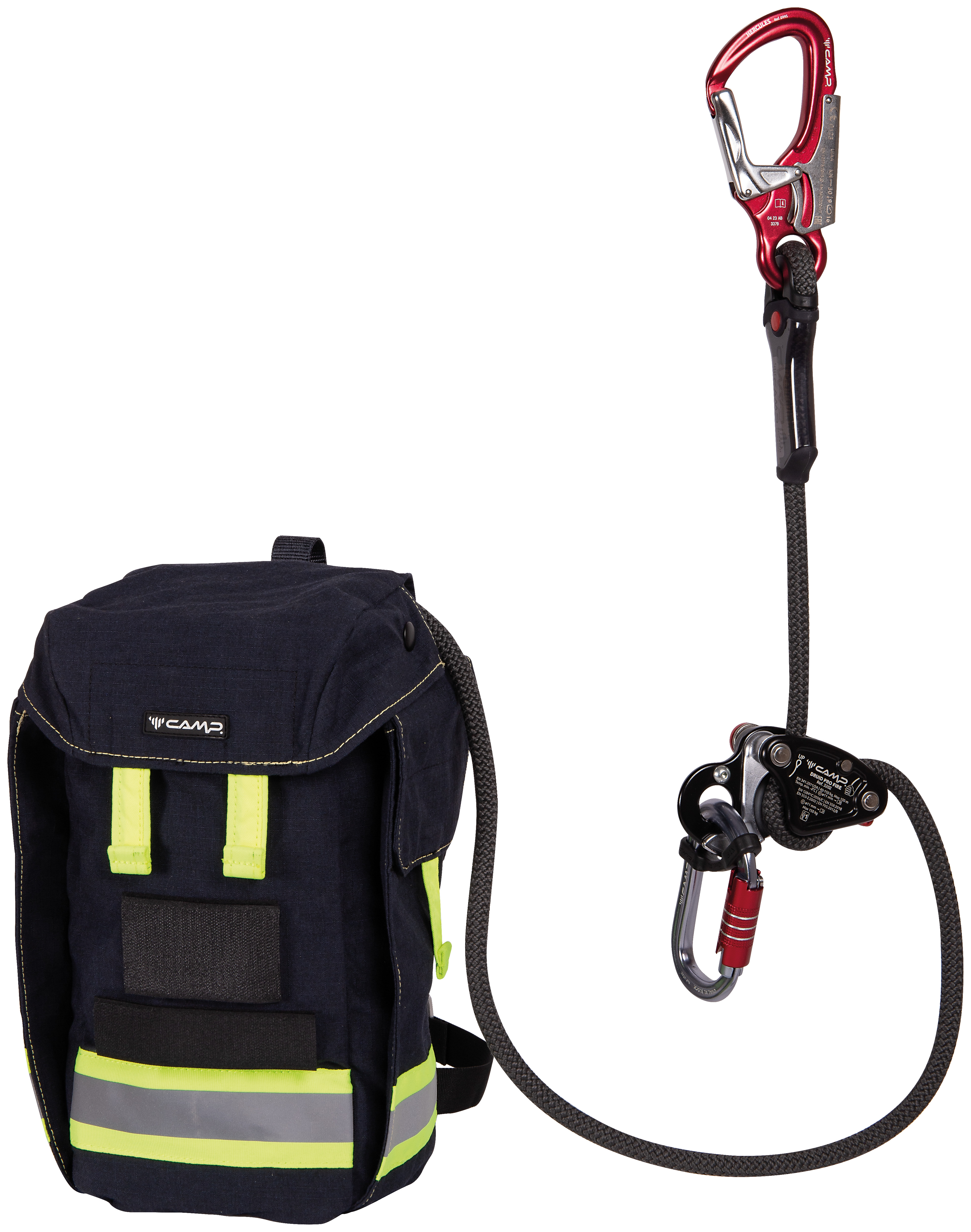 C.A.M.P 320201-320202 Abseilgeräte DRUID PRO FIRE - Flammbeständiges Abseil-Set