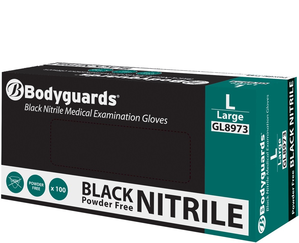 Polyco GL897 Black Nitrile disposable gloves
