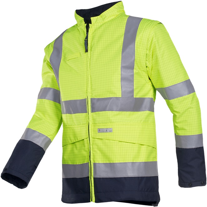 Sioen Oregon 1874N3EF5 Multinorm high-visibility blouson with detachable sleeves