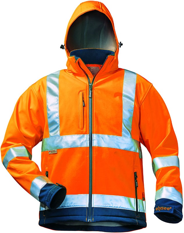 22731_bill elysee 22731 BILL Warning protection softshell jacket light orange/navy
