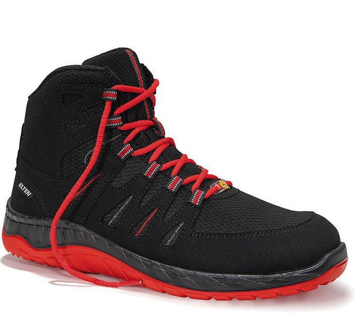 Elten Maddox black-red Mid 769561 Schnürstiefel ESD S3