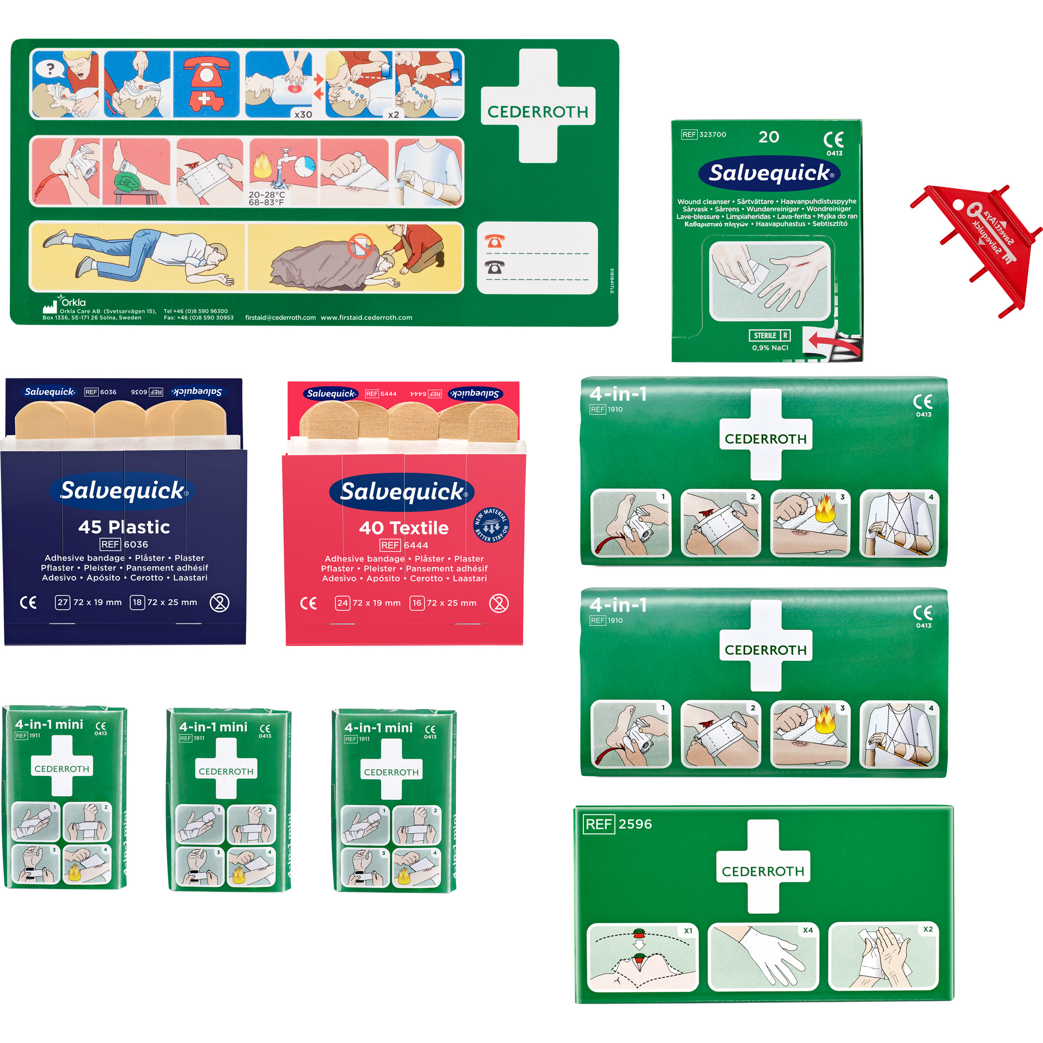 492640-1 Cederroth 492640 Nachfüllpack für First Aid Station