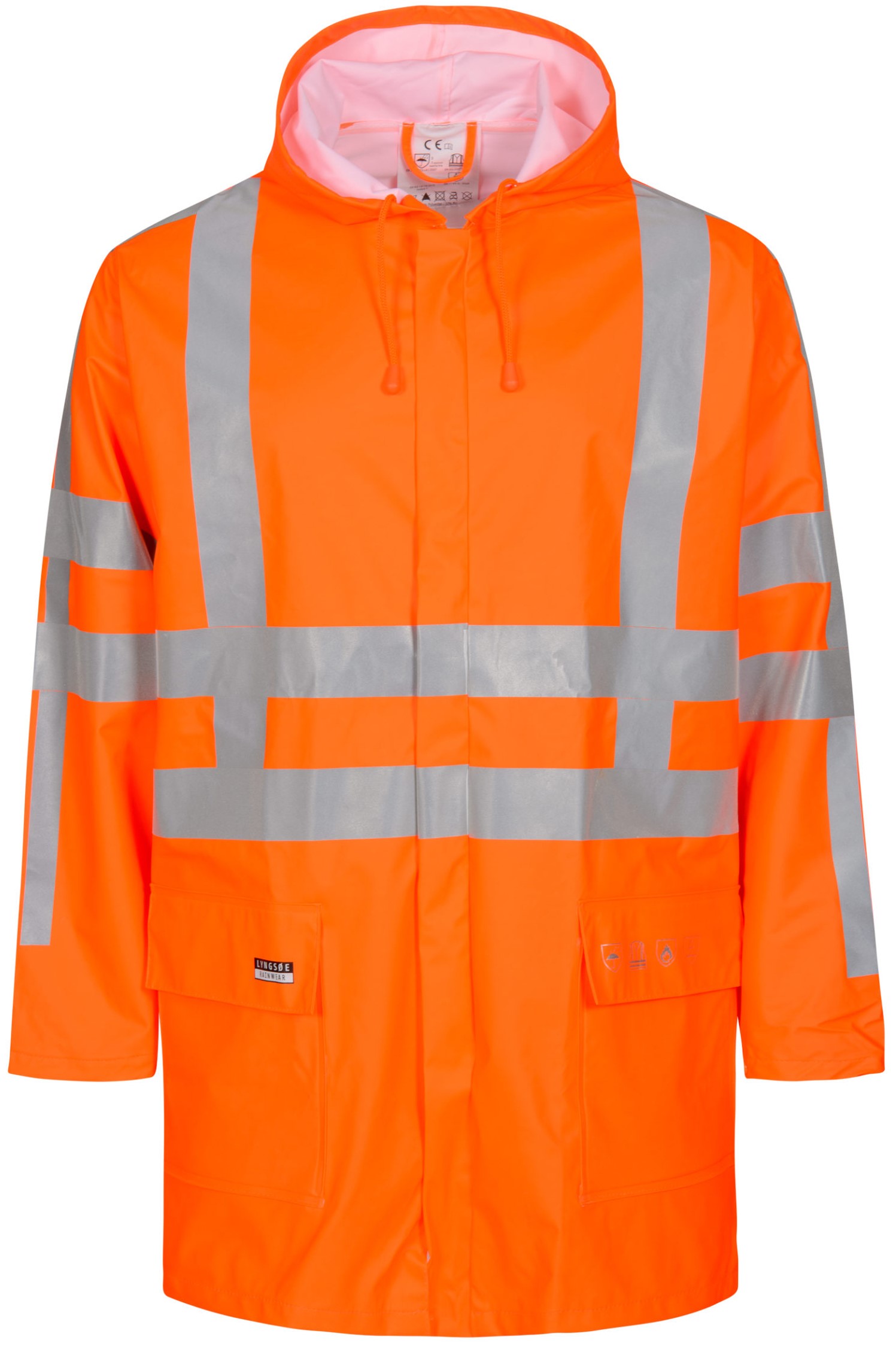 Lyngsøe FR-LR55-RWS flammhemmende PU-Warnschutz-Regenjacke