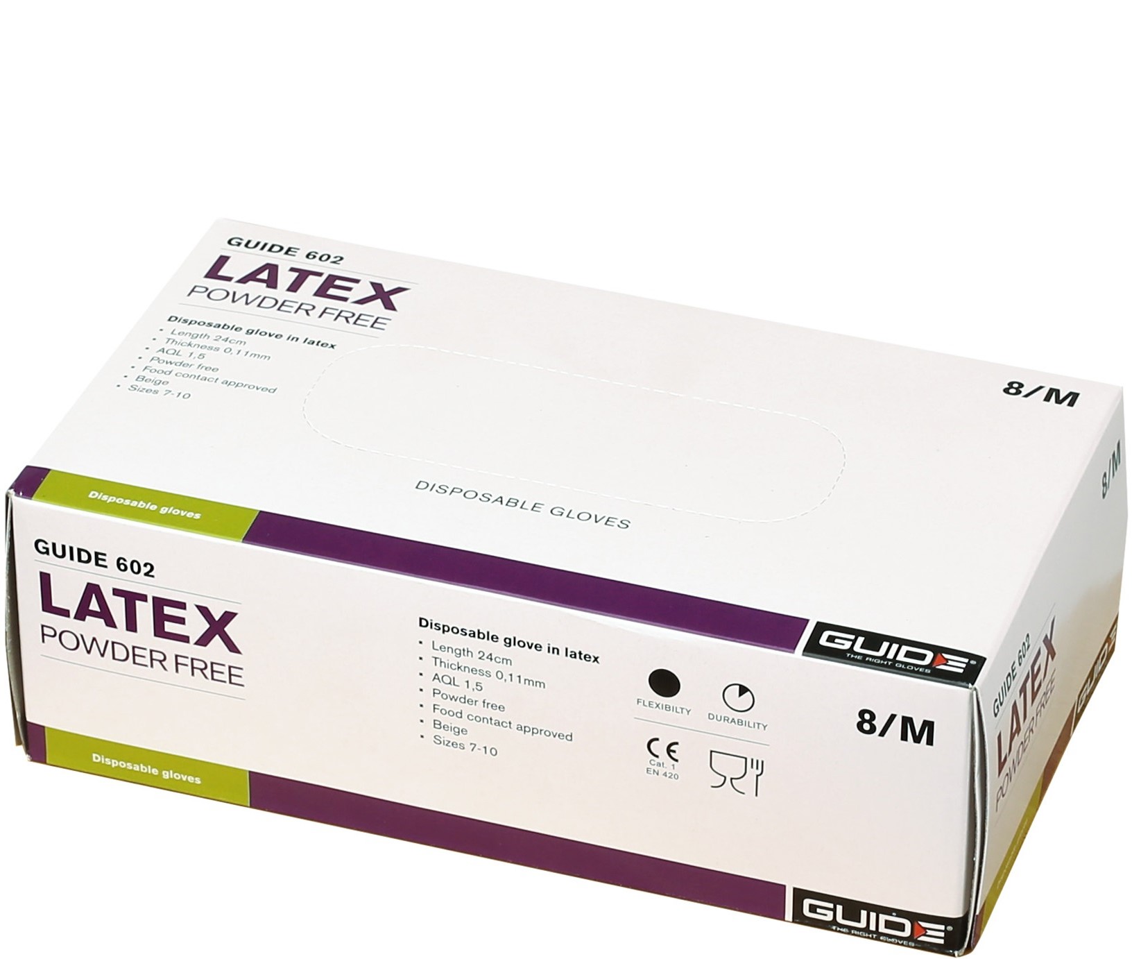 Guide-602ugZDC5r4OBCOb Guide 602 Latex-Einwegschutzhandschuhe puderfrei