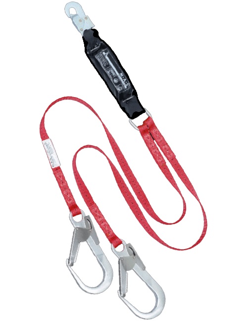 M.A.S belt fall arrester Tyger Twin webbing 27 mm incl. long hooks