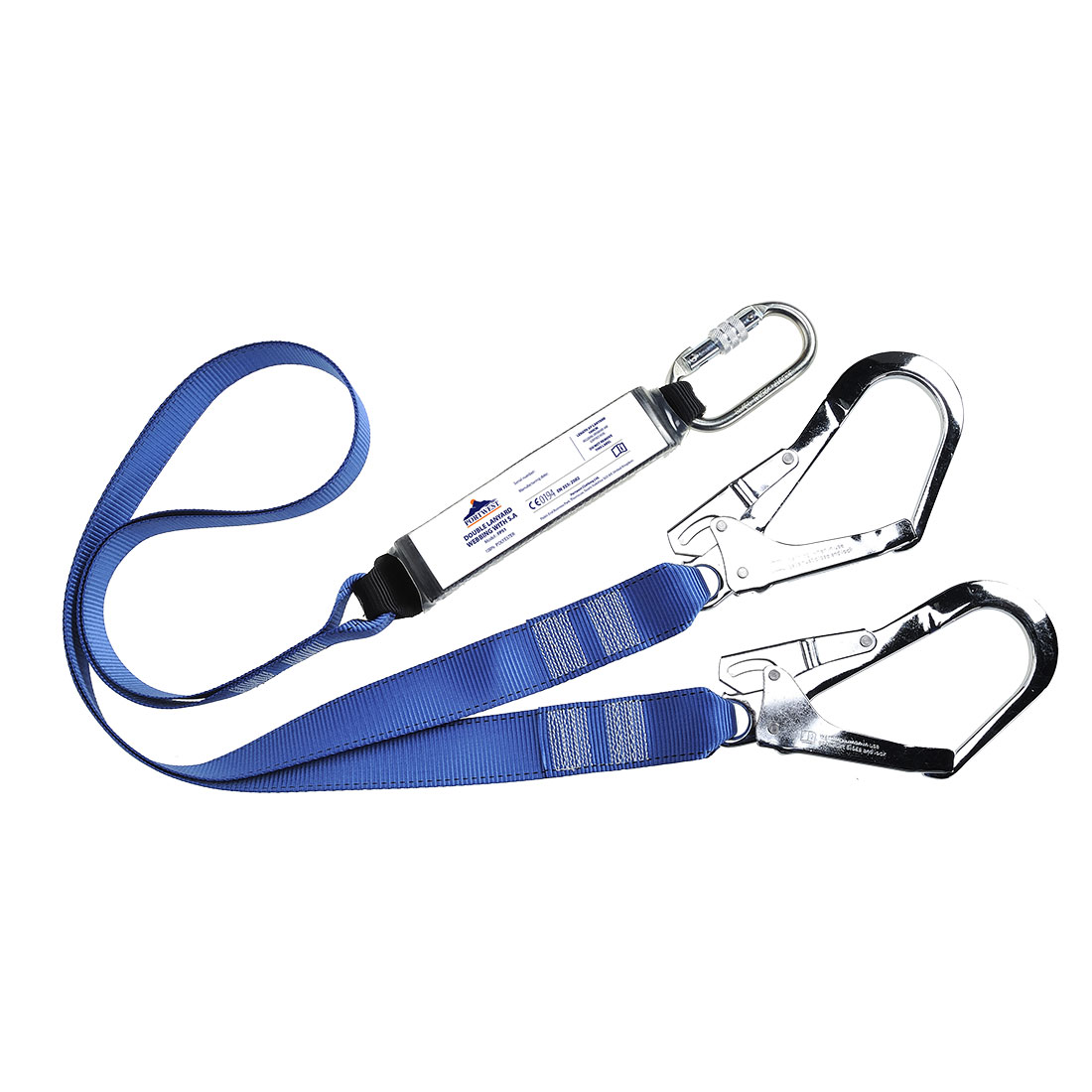 FP51RBR Portwest FP51 - Double lanyard with polyester webbing shock absorber