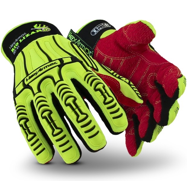 HexArmor Rig Lizard 2025X Impact Cut Protection Gloves Level F