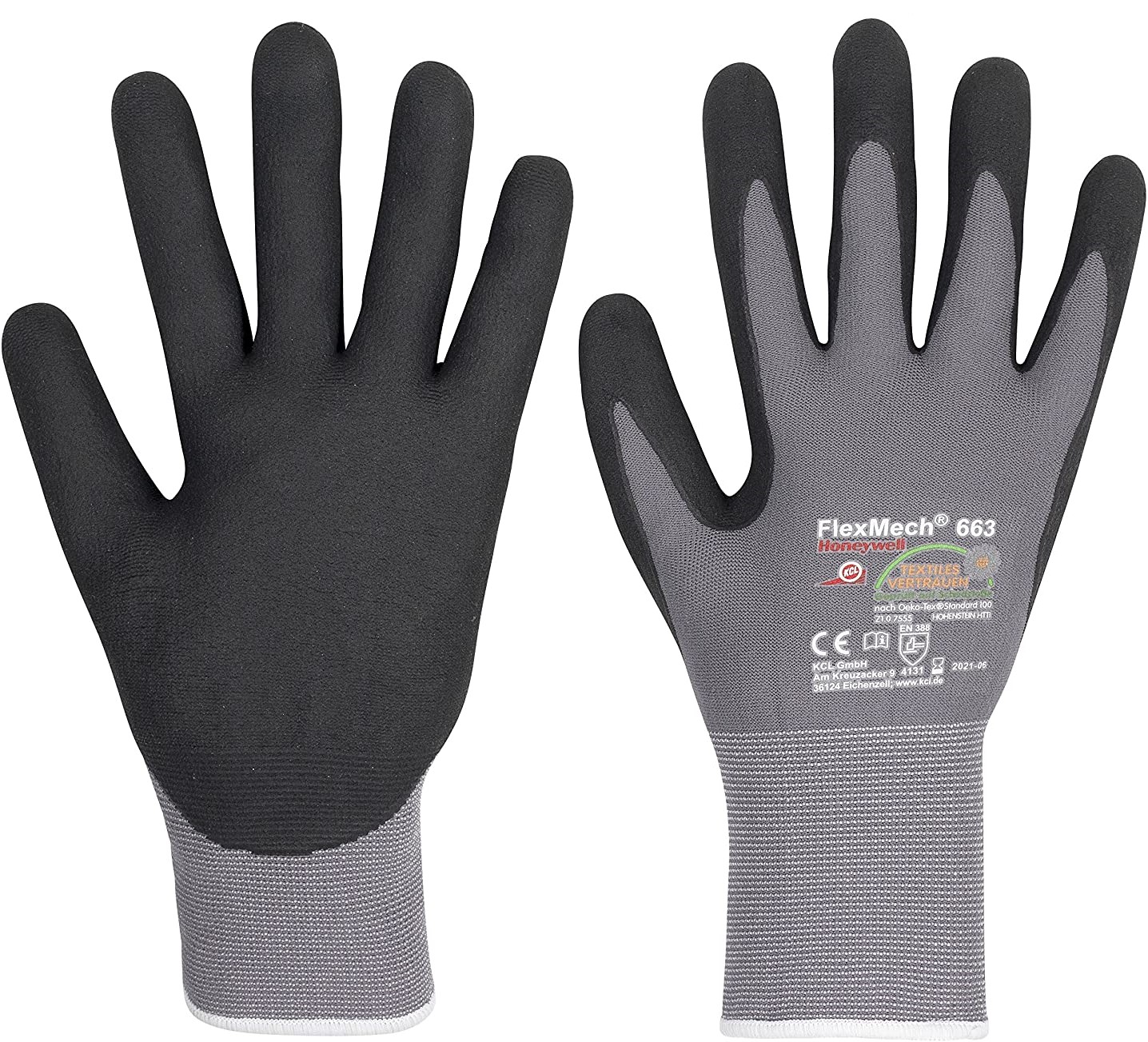FlexMech663 KCL 663 FlexMech protective gloves with nitrile foam coating