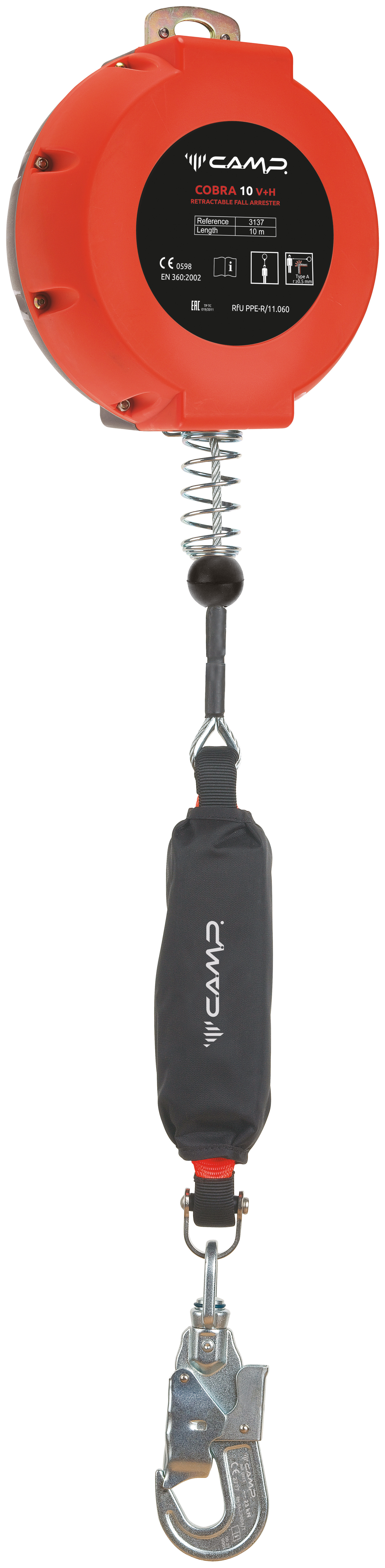 C.A.M.P Cobra 10m V + H fall arrest system with retrieval device