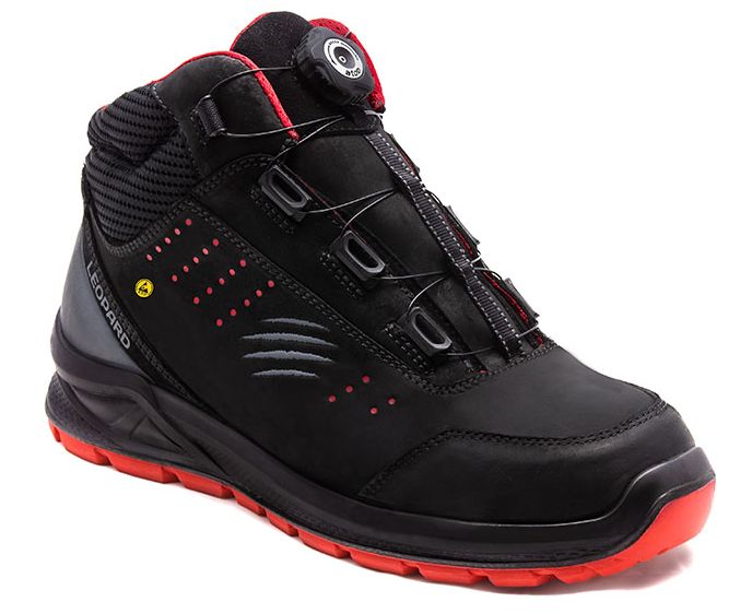 Leopard AE01430 ankle boot S3 black red