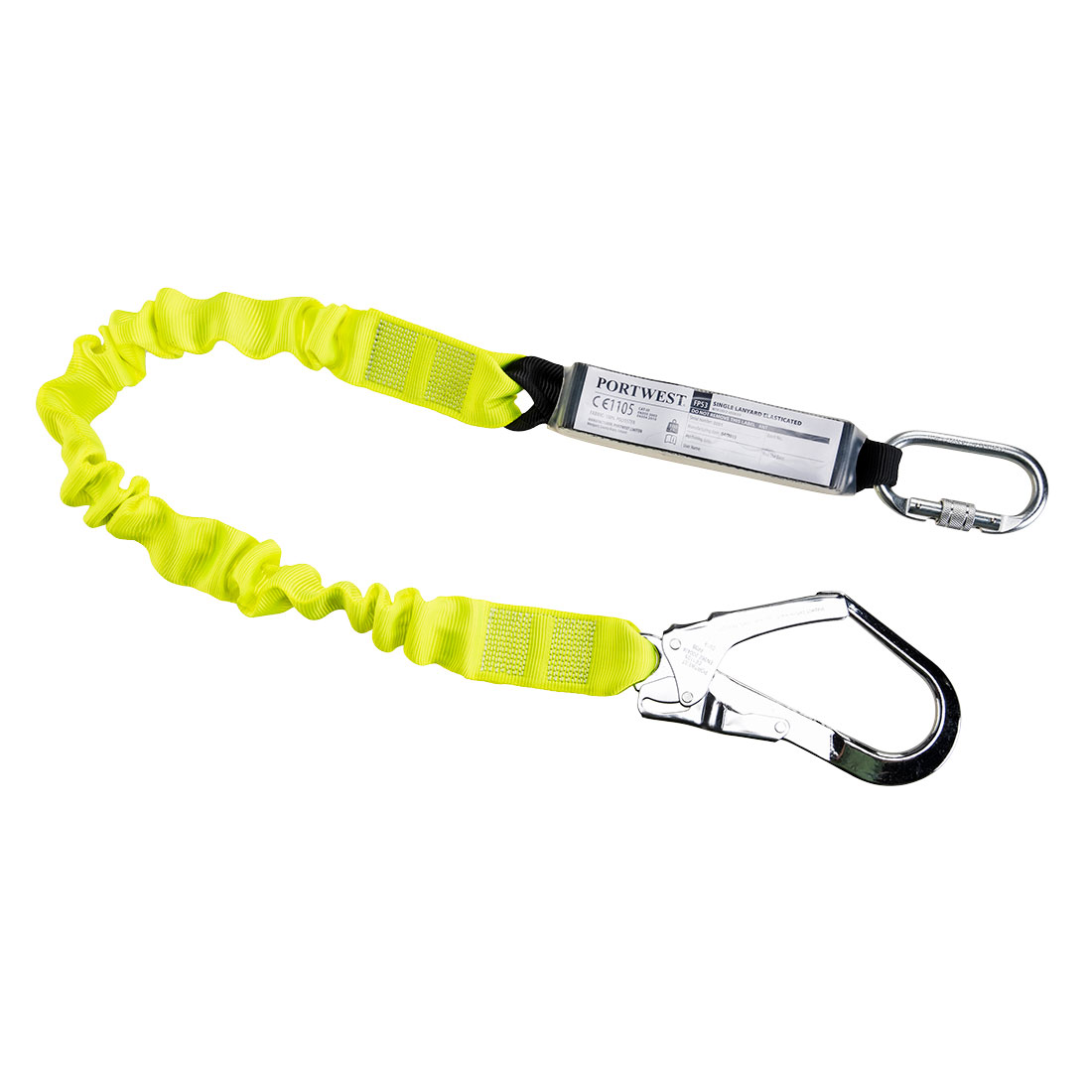 FP53YER Portwest FP53 - elastic lanyard with strap energy absorber yellow