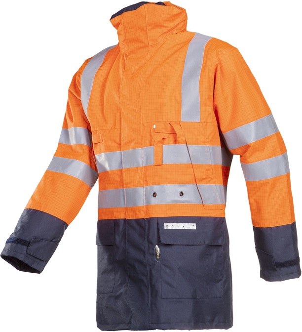3073_279_N2_EF7_SIL Sioen Winseler 3073N3EF7 Multinorm high-visibility rain jacket