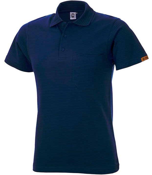 200-180-5-0 ESD Polo-Shirt short sleeve navy 180g/m²