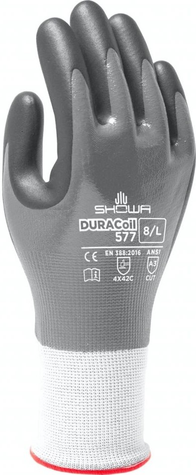 5577 SHOWA 577 Duracoil nitrile cut protection gloves level C
