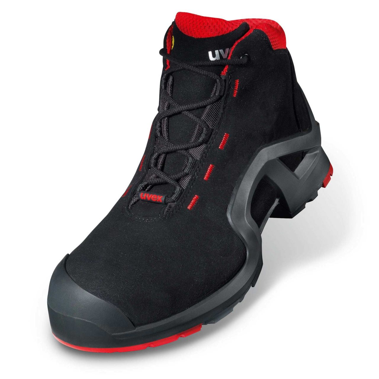 uvex 1 x-tended support 85172 Laced boot S3 SRC, width 11, black/red