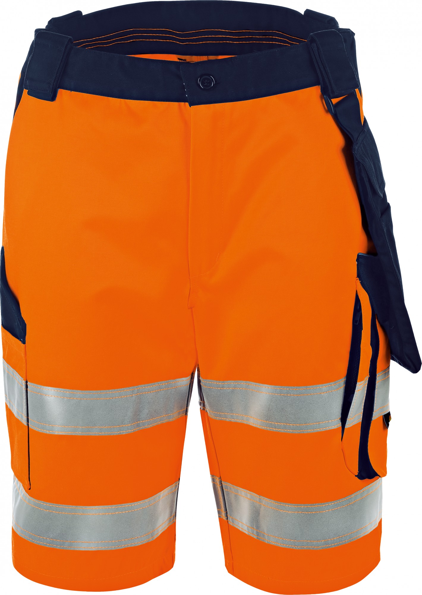 Vizwell VWTC114O Warnschutz Kontrast Shorts leuchtorange-marine