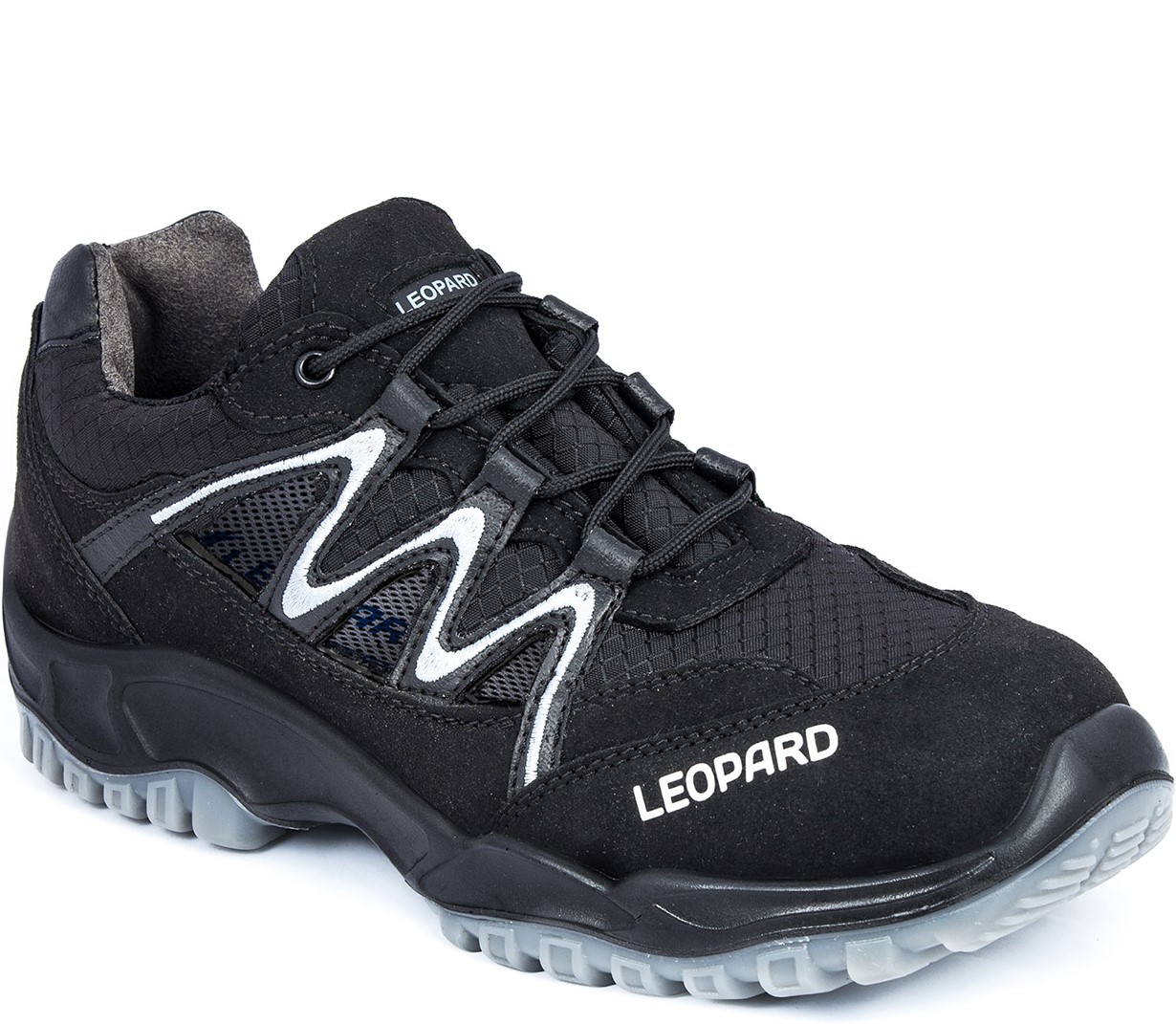 Leopard 0422-1 low shoes S1 black/silver