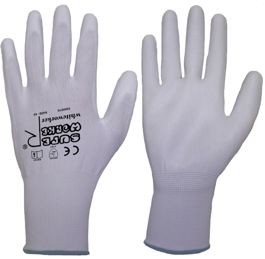 100870 Super Worker whiteworker PU protective gloves