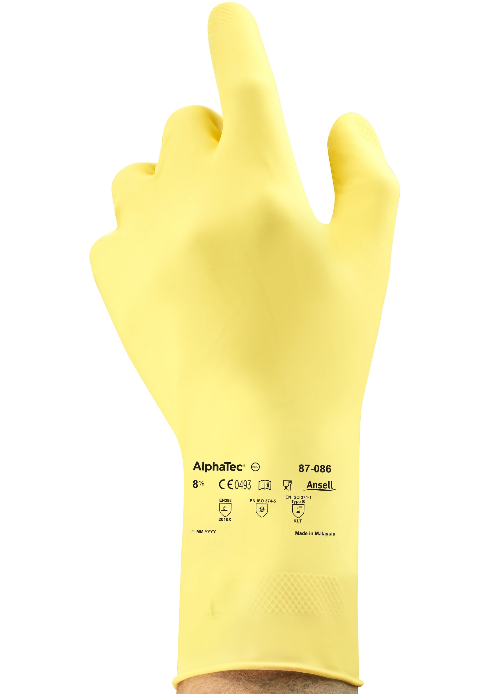 Ansell AlphaTec 87-086 Latex-Chemikalien-Schutzhandschuhe