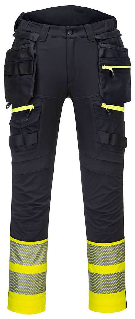 DX445YBR Portwest DX445 - DX4 high-visibility trousers with holster pockets
