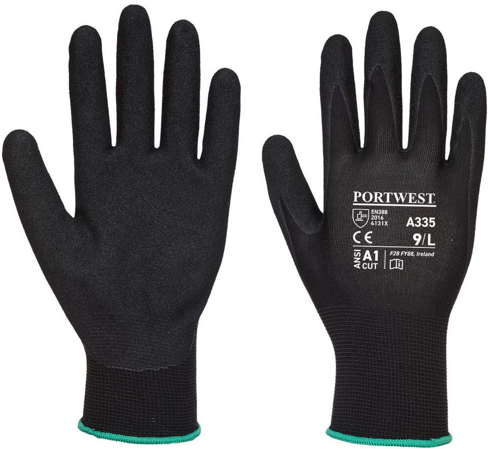 1P Portwest A335-Dermi-Grip NPR15 Nitrile Protective Gloves