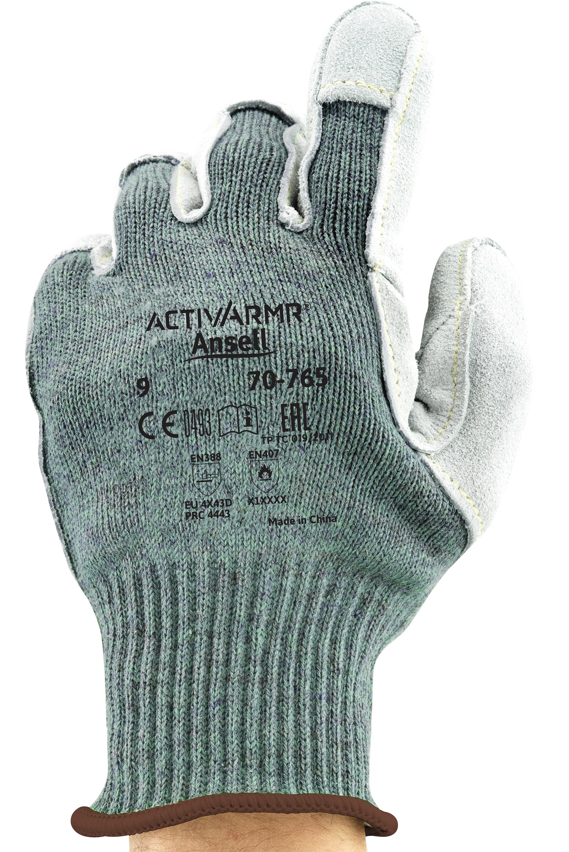 70-765 Ansell Vantage 70-765 cut-resistant gloves with leather coating