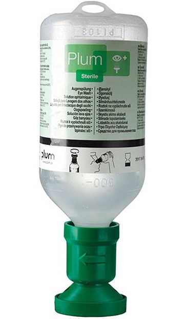 4604_augenspuelung_500_ml_auf_kopf Plum 4604 Eye wash (0,9 % sodium chloride solution) 500 ml