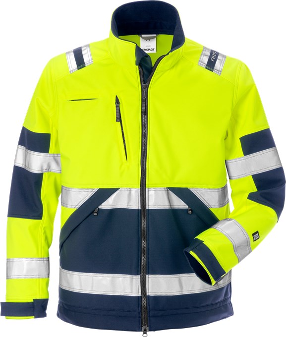 359136fdc1eecd4f4751d7b1eb2e6f12 Fristads 125024 High Vis warning soft shell jacket 4083 WYH