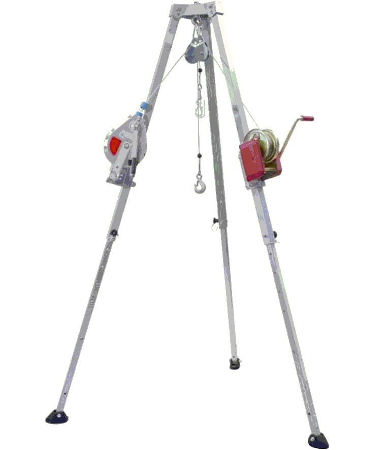 51112-lw M.A.S Tripod with height safety device and load winch 12-30 m