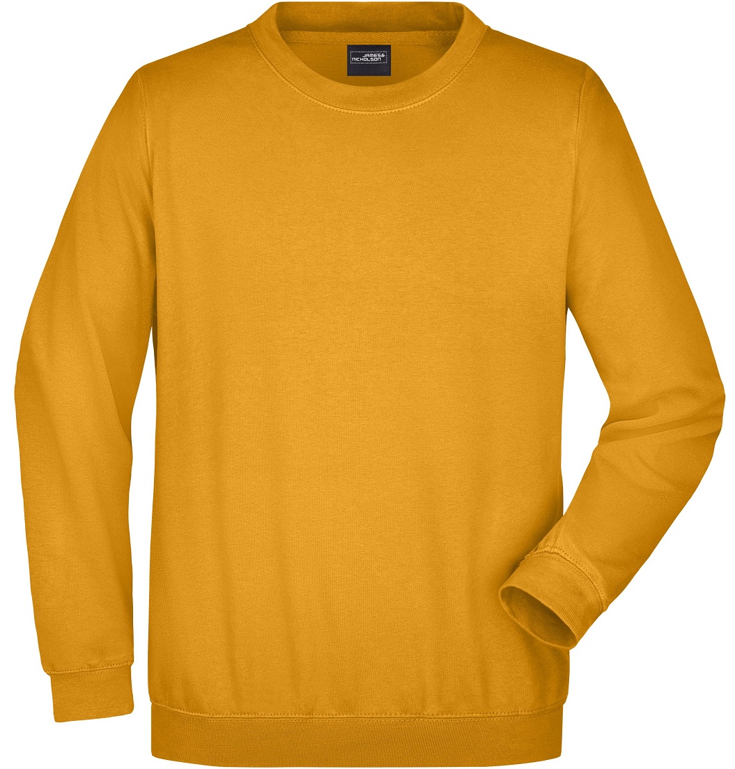 JN040_gold-yellow James & Nicholson JN040 Men's Round Sweat-Shirt Heavy in 23 Colors