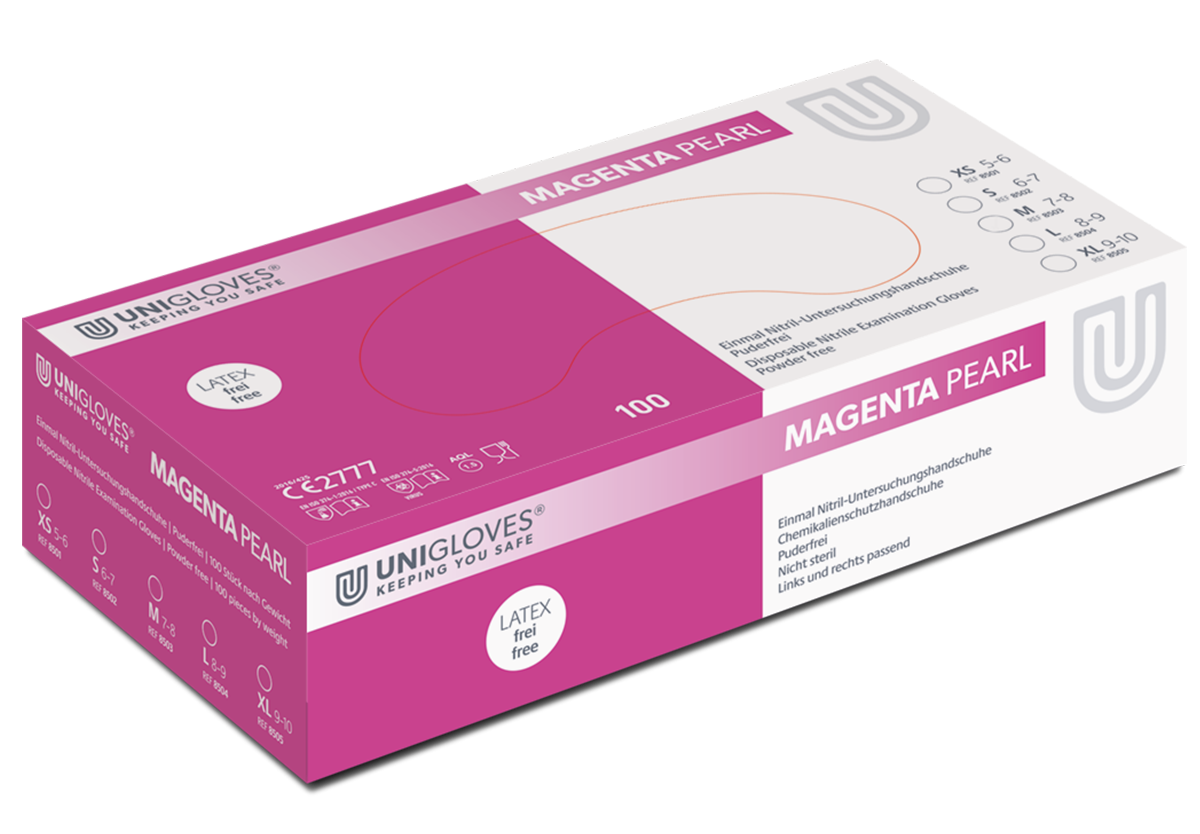 magenta-pearl_wp Unigloves Magenta Pearl disposable nitrile gloves powder free