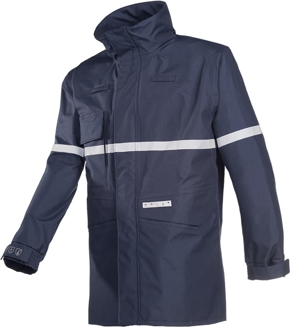 7237_B75_A2_ET1_SIL Sioen Durant 7237A2ET1 flame retardant antistatic rain jacket
