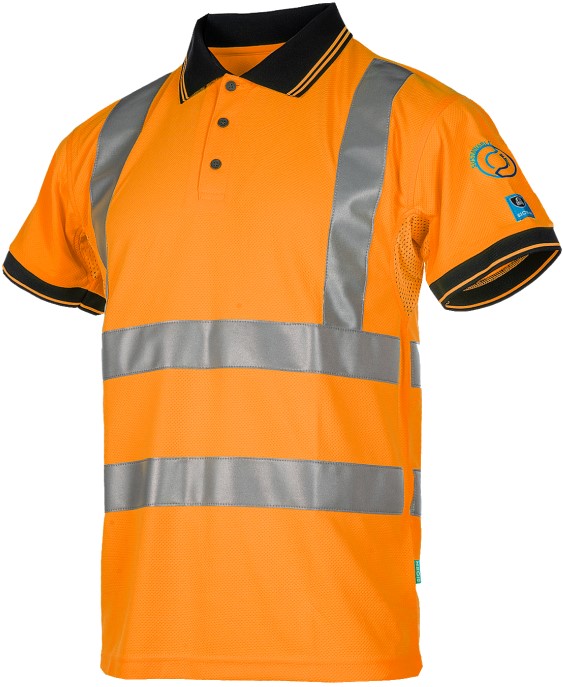 680A_FC1___SIL Sioen Broby 680AA2MC7 ECO high visibility polo shirt