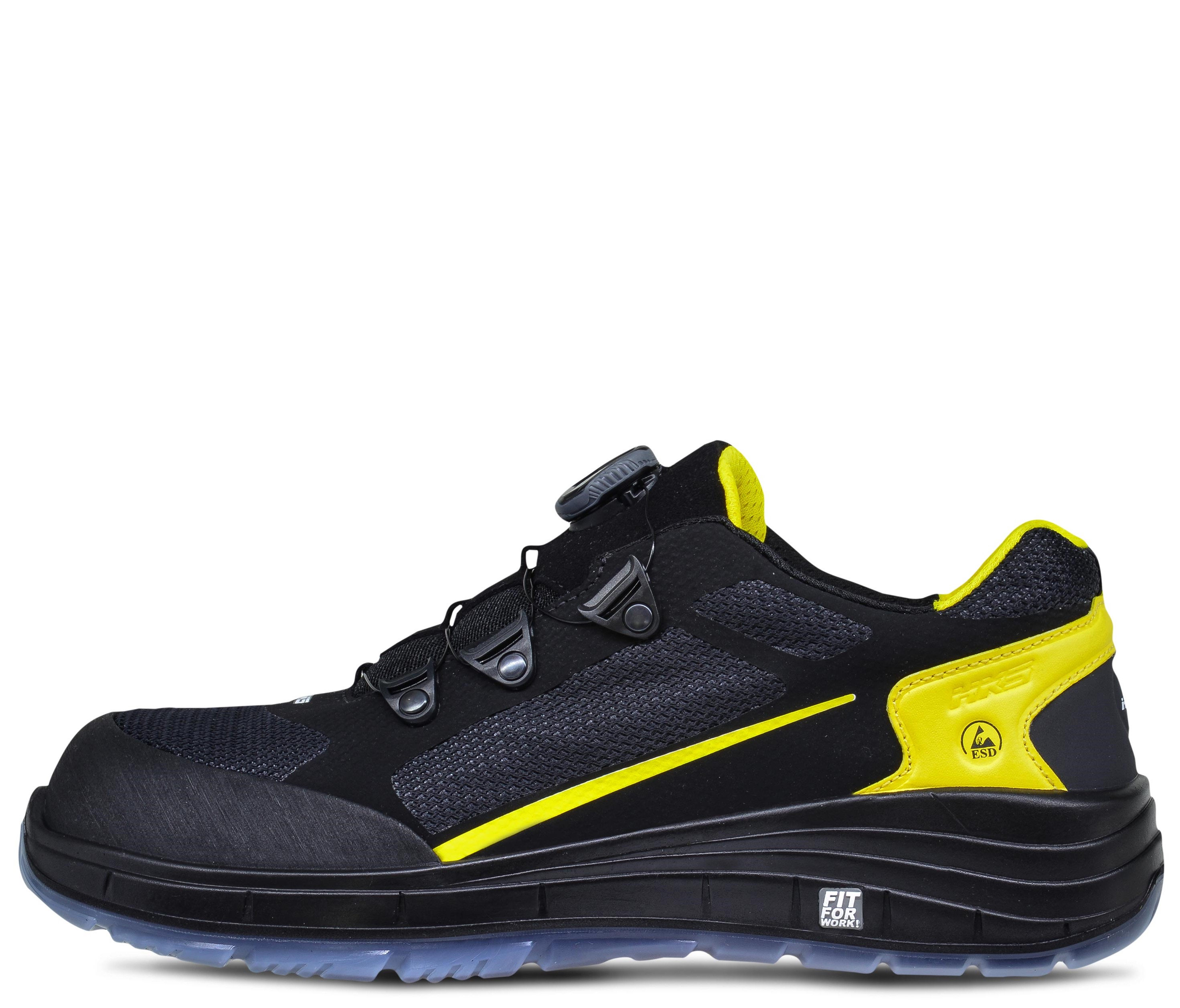 Boa-8-BTP-v01 HKS Boa 8 BTP Safety low shoes S1P SRC ESD black/yellow
