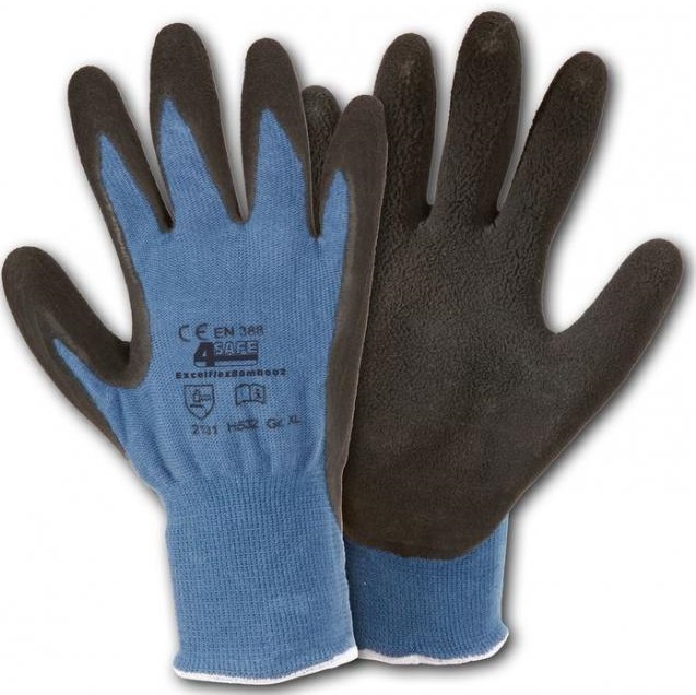 4Safe H532 Excelflex Bamboo gloves with latex coating