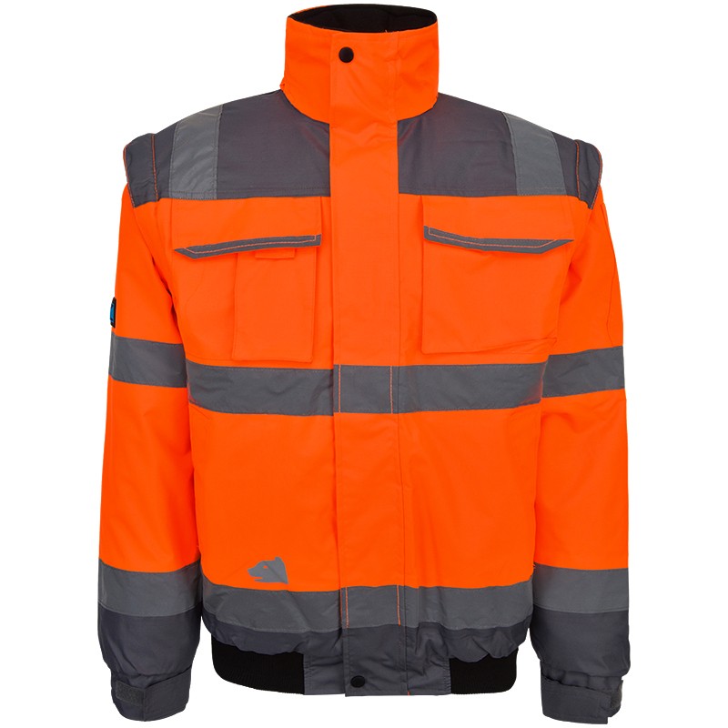 9703MZlKtHojKIk7 Pro-Fit 970 Warning protection pilot jacket light orange-grey