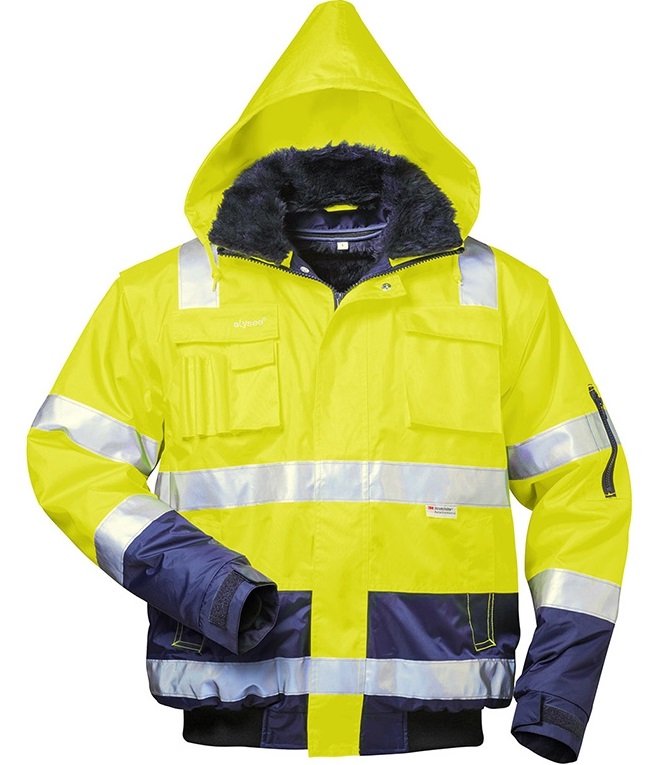elysee 23458 ARTHUR warning protection jacket bright yellow/navy