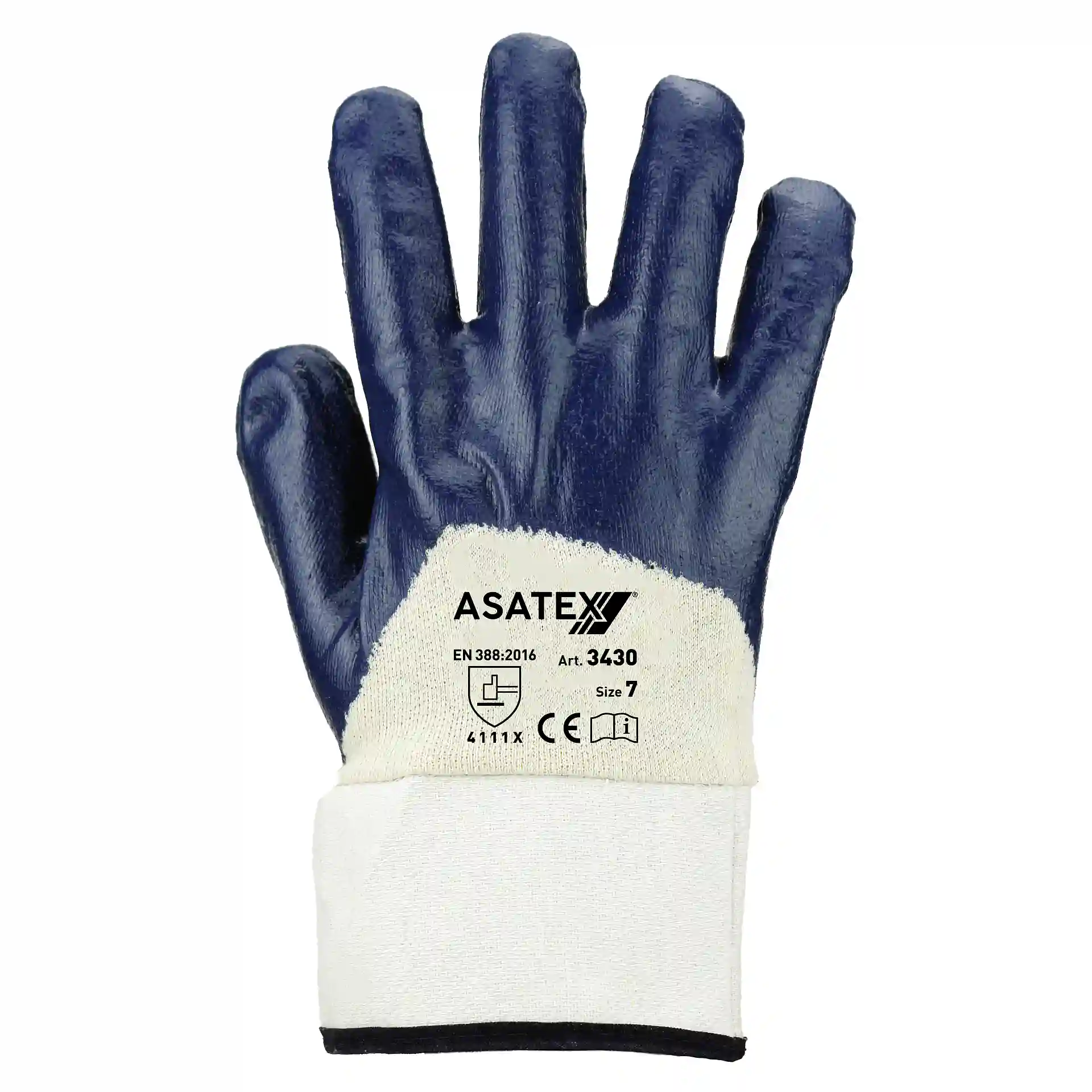 3430 Nitrile gloves with cuff blue