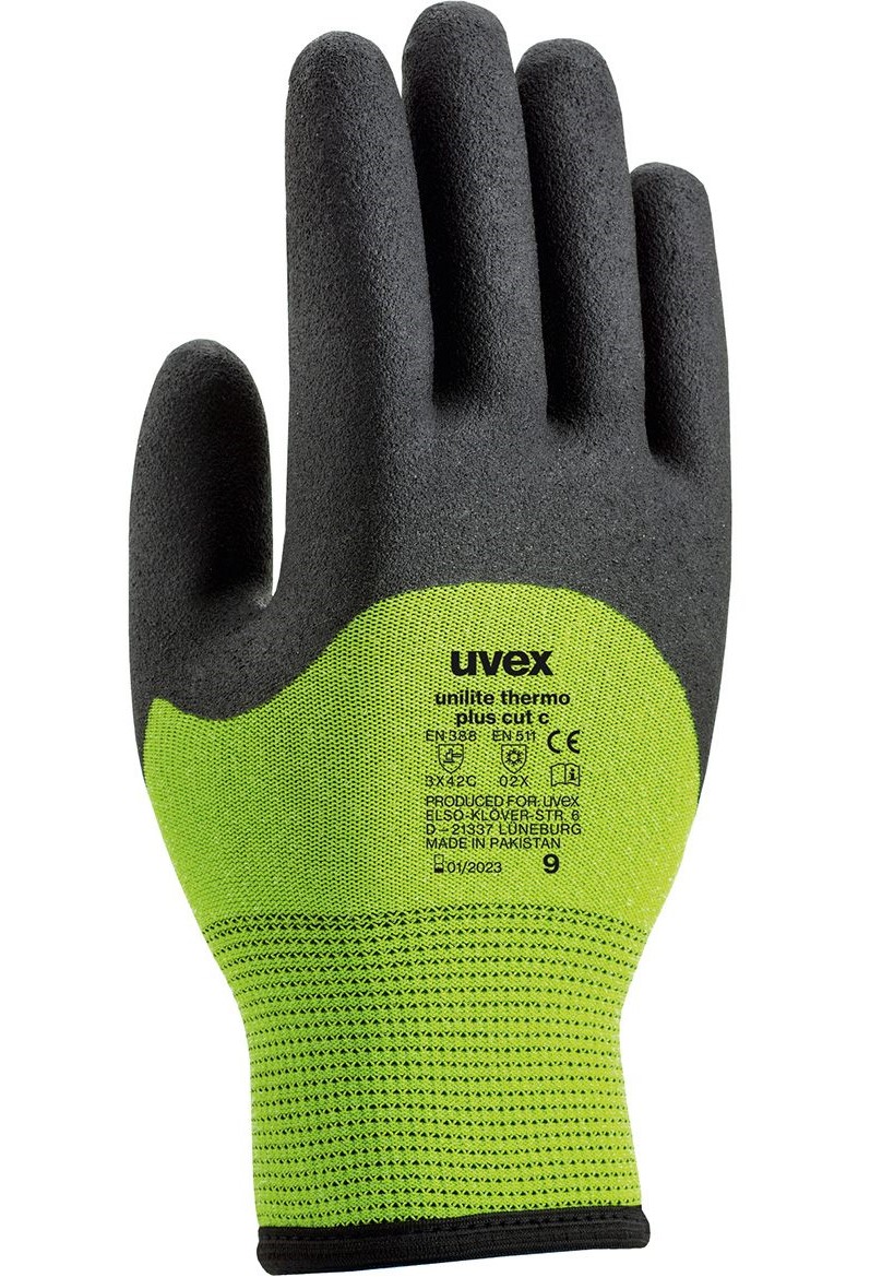 uvex 60591 unilite thermo plus cut c cut protection gloves level C