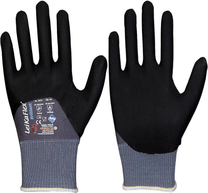 LeiKaFlex 1472 Brilliant NFT protective gloves 3/4-coated