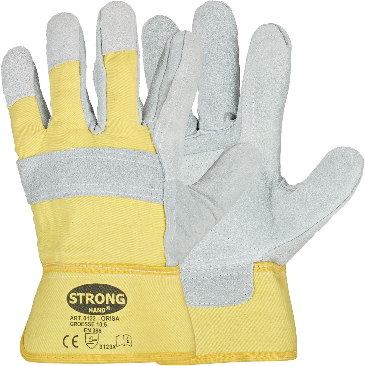 Stronghand 0122 Orisa cow split leather protective gloves