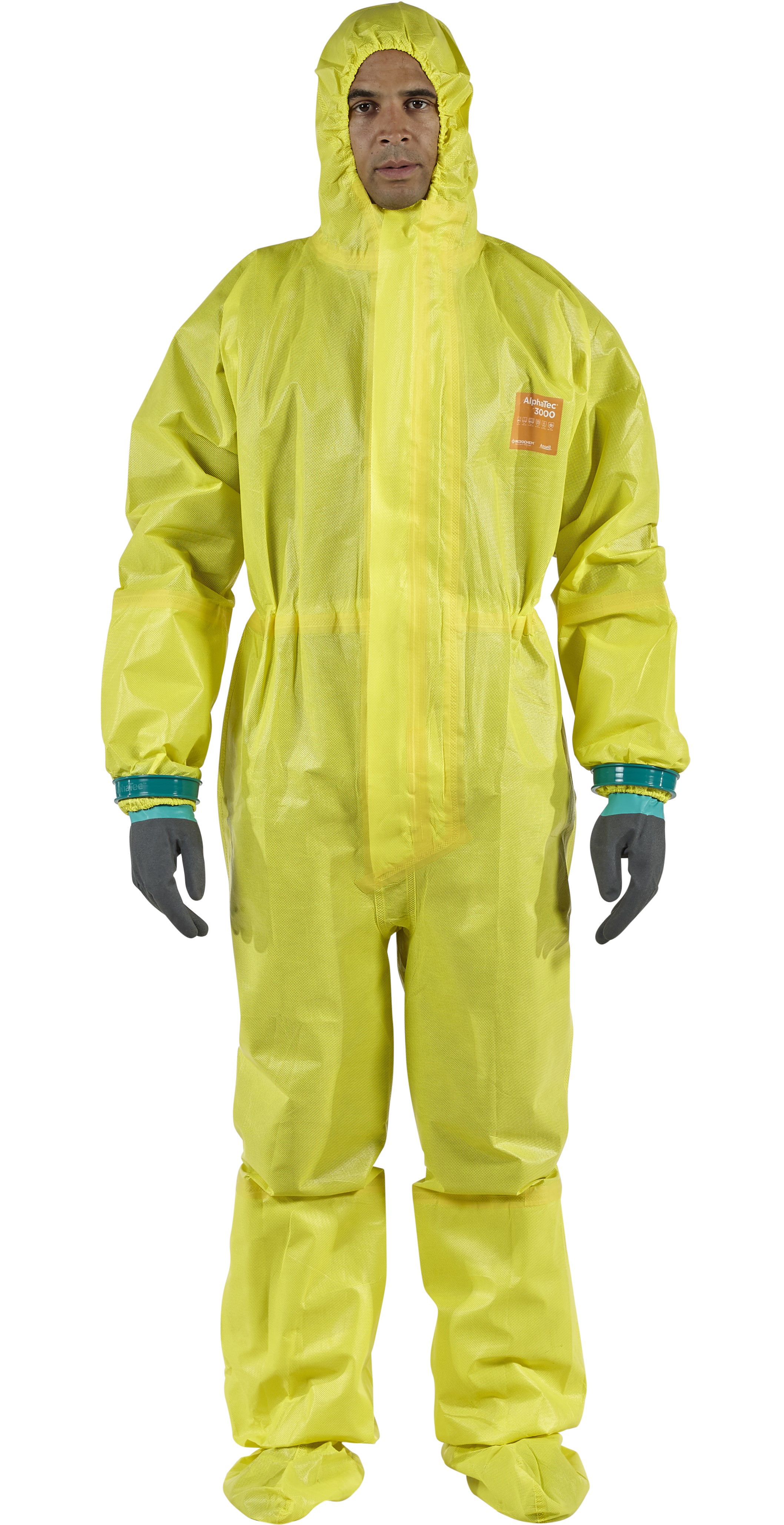 Microchem / AlphaTec 3000 Overall with hood and feet model 122 yellow